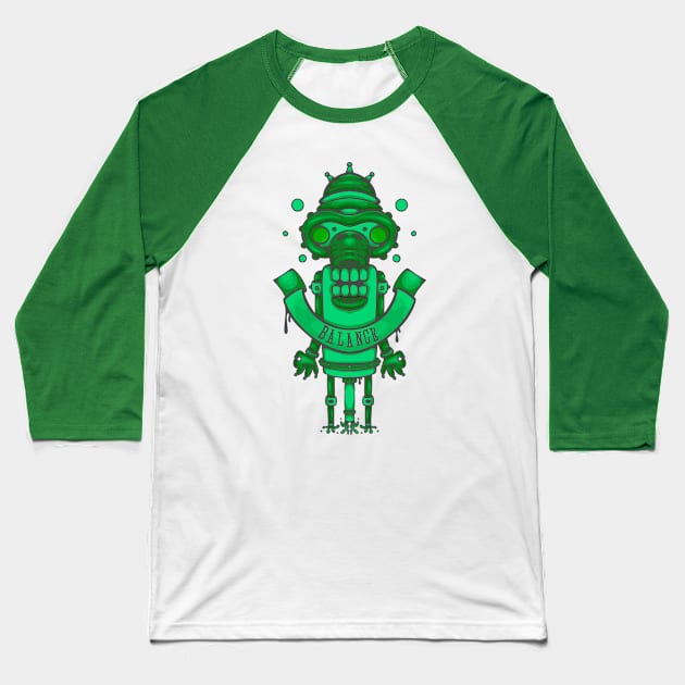 meditating character color Baseball T-Shirt by manuvila